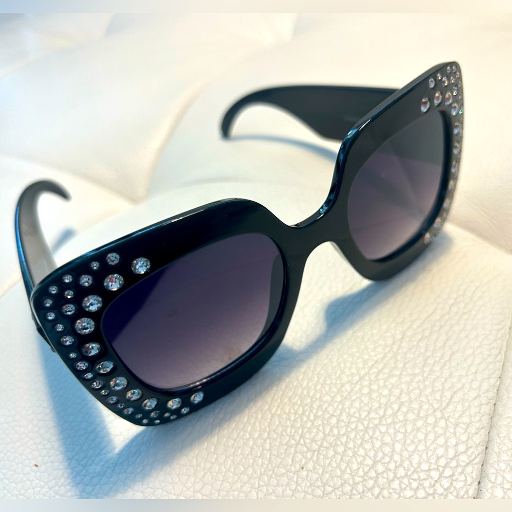 New Large Black Crystal style 
Sunglasses